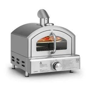 Klarstein Pizzaiolo Neo, plynová pec na pizzu, včetně kamene na pizzu, teploměr, nerezová ocel