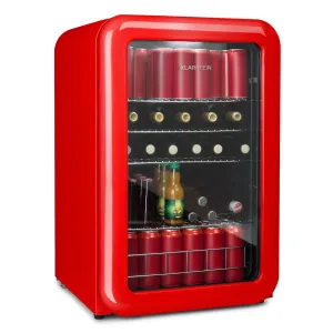 Klarstein PopLife, lednice na nápoje, 115 l, 0-10 °C, retro design, červená