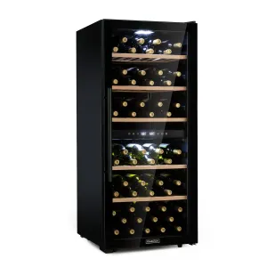 Klarstein Barossa 102D, vinotéka, 102 lahví, 2 zóny, LED dotykový displej, černá #5990971