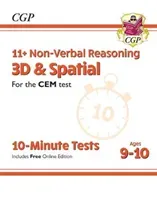 11+ CEM 10-Minute Tests: Non-Verbal Reasoning 3D & Spatial - Ages 9-10 (with Online Edition) (Books CGP)(Paperback / softback)