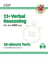 11+ CEM 10-Minute Tests: Verbal Reasoning - Ages 8-9 (with Online Edition) (CGP Books)(Paperback / softback)