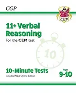 11+ CEM 10-Minute Tests: Verbal Reasoning - Ages 9-10 (with Online Edition) (CGP Books)(Paperback / softback)
