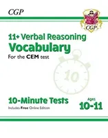 11+ CEM 10-Minute Tests: Verbal Reasoning Vocabulary - Ages 10-11 (with Online Edition) (Books CGP)(Paperback / softback)