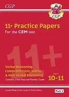 11+ CEM Practice Papers: Ages 10-11 - Pack 2 (with Parents' Guide & Online Edition) (CGP Books)(Paperback / softback)