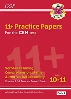 11+ CEM Practice Papers: Ages 10-11 - Pack 4 (with Parents' Guide & Online Edition) (CGP Books)(Paperback / softback)