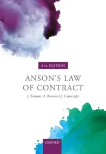 Anson's Law of Contract (Beatson Fba Jack)(Paperback)