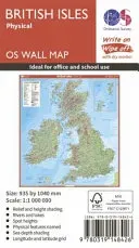 British Isles Physical (Ordnance Survey)(Sheet map, rolled)
