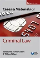 Cases and Materials on Criminal Law (Dine Janet)(Paperback)