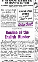 Decline of the English Murder (Orwell George)(Paperback / softback)