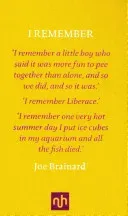 I Remember (Joe Brainard & Paul Auster)(Pevná vazba)