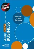 Need to Know: Edexcel A-level Business (James Neil)(Paperback / softback)