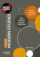 Need to Know: Higher Modern Studies (Creaney Paul)(Paperback / softback)