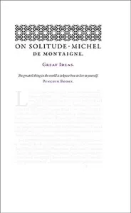 On Solitude (Montaigne Michel)(Paperback)