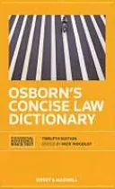 Osborn's Concise Law Dictionary(Paperback / softback)