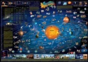 Solar system children's map flat laminated(Sheet map, rolled)