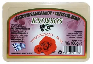 KNOSSOS Řecké olivové mýdlo s vůní růže 100 g