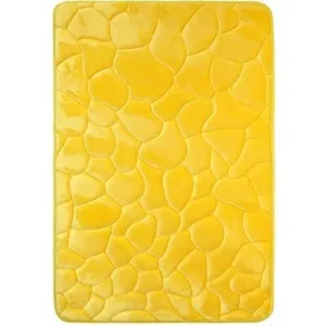 VOPI Koupelnová předložka s paměťovou pěnou Kameny žlutá, 50 x 80 cm