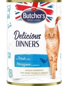 BUTCHER'S Delicious Dinners kousky pstruha v želé 12x400g