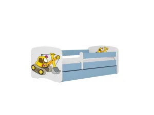Kocot kids Dětská postel Babydreams bagr modrá, varianta 80x160, bez šuplíků, bez matrace