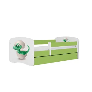 Kocot kids Dětská postel Babydreams dinosaurus zelená, varianta 80x180, se šuplíky, bez matrace
