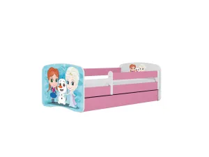 Kocot kids Dětská postel Babydreams Ledové království růžová, varianta 70x140, bez šuplíků, s matrací