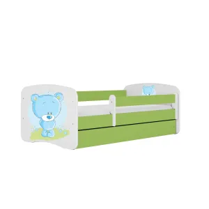 Kocot kids Dětská postel Babydreams medvídek zelená, varianta 70x140, bez šuplíků, bez matrace