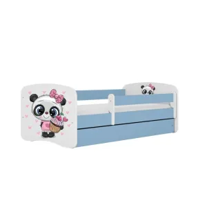 Kocot kids Dětská postel Babydreams panda modrá, varianta 70x140, bez šuplíků, s matrací