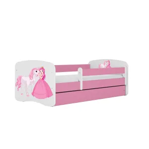 Kocot kids Dětská postel Babydreams princezna a poník růžová, varianta 70x140, bez šuplíků, bez matrace