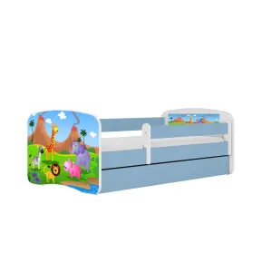 Kocot kids Dětská postel Babydreams safari modrá, varianta 70x140, bez šuplíků, bez matrace