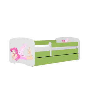 Kocot kids Dětská postel Babydreams víla s křídly zelená, varianta 70x140, bez šuplíků, s matrací