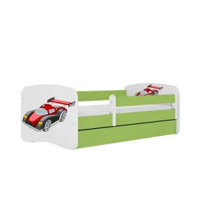 Kocot kids Dětská postel Babydreams závodní auto zelená, varianta 80x160, bez šuplíků, bez matrace