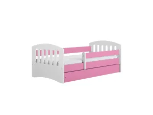 Kocot kids Dětská postel Classic I růžová, varianta 80x160, se šuplíky, s matrací