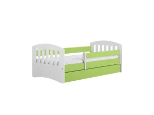 Kocot kids Dětská postel Classic I zelená, varianta 80x140, se šuplíky, bez matrace