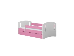 Kocot kids Dětská postel Classic II růžová, varianta 80x160, se šuplíky, s matrací