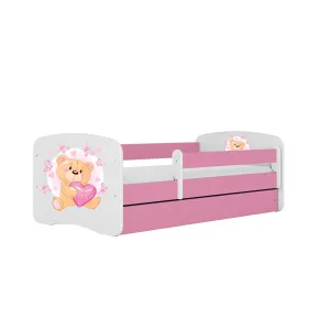 Kocot kids Postel Babydreams medvídek s motýlky růžová, varianta 80x160, se šuplíky, s matrací