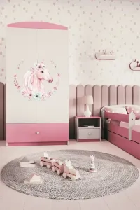 Kocot kids Dětská skříň Babydreams 90 cm jednorožec růžová