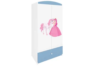 Kocot kids Dětská skříň Babydreams 90 cm princezna a poník modrá