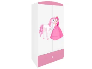 Kocot kids Dětská skříň Babydreams 90 cm princezna a poník růžová