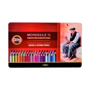Sada akvarelových pastelek Mondeluz 36ks v plechovém obalu