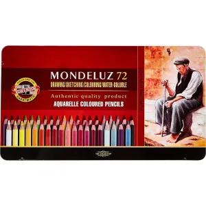 Sada akvarelových pastelek Mondeluz 72ks v plechovém obalu