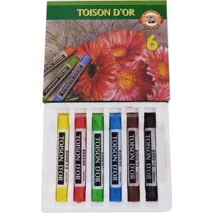 Koh-i-noor křídy (pastely) prašné umělcké 10 mm Toison D´or souprava 6 ks