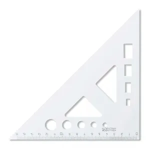 KOH-I-NOOR - Trojúhelník transparentní s ryskou a šablonou, 16 cm