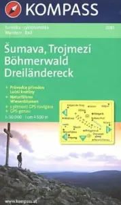 Šumava, Trojmezí, Böhmerwald, Dreiländereck 1:50 000 / turistická mapa KOMPASS 2081