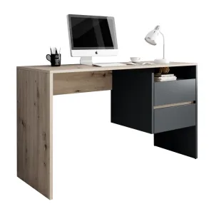 PC stůl se zásuvkami TULIO Tempo Kondela Grafit / dub artisan #5325268