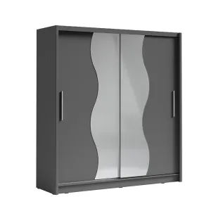 Šatní skříň s posuvnými dveřmi BIRGAMO TYP 1 Tempo Kondela Grafit #5324172