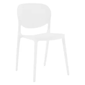 Plastová židle FEDRA stohovatelná Tempo Kondela Bílá #5324772