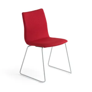 Konferenční židle OTTAWA, červený potah, šedá #573375