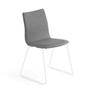 Konferenční židle OTTAWA, šedý potah, bílá #573382