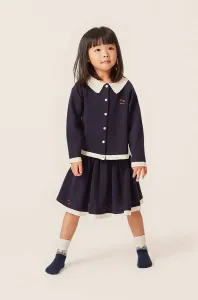 Dětská sukně Konges Sløjd tmavomodrá barva, mini, áčková #6067352