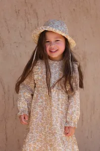 Dětské bavlněné šaty Konges Sløjd béžová barva, mini #4936663